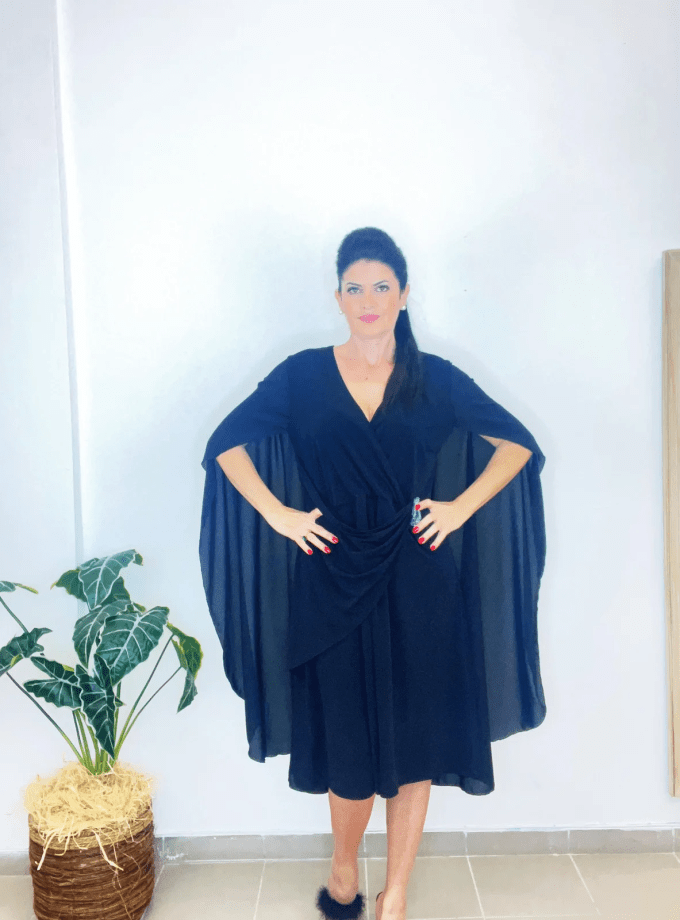 Marvak.gr- Φόρεμα midi plus size Μεγάλα Νούμερα